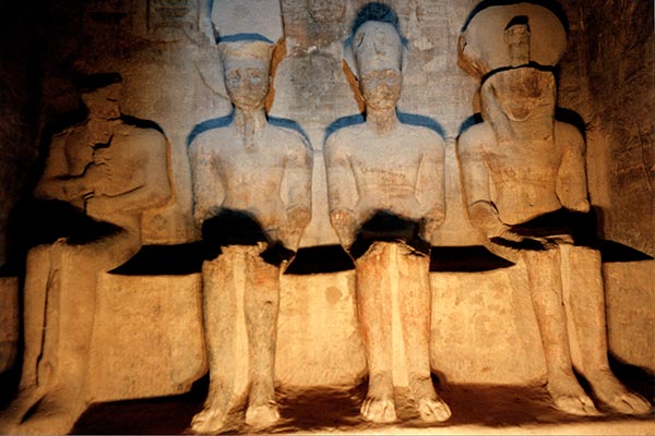 Figures Inside Abu Simbel, Egypt