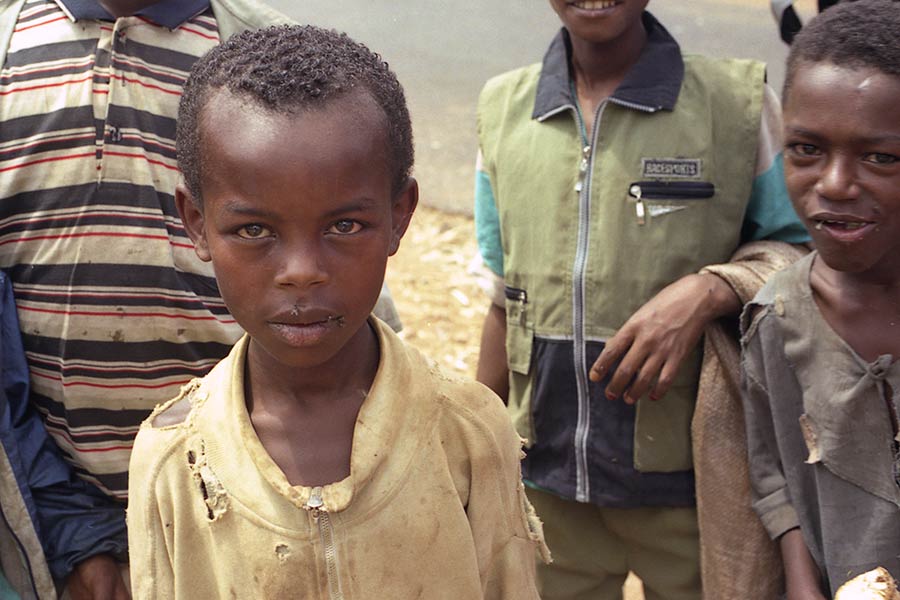 Curious Onlookers in Anole, Ethiopia