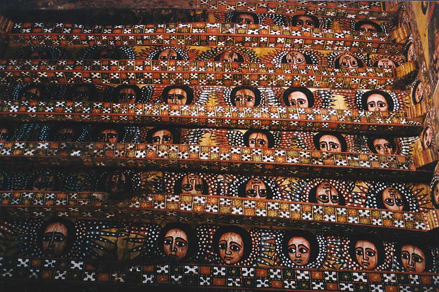 Ceiling of the Debre Berhan Selassie Church, Gonder, Ethiopia