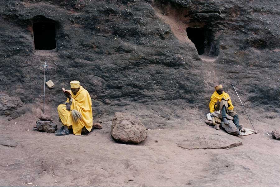 Christian Holy Men in Lalibela, Ethiopia