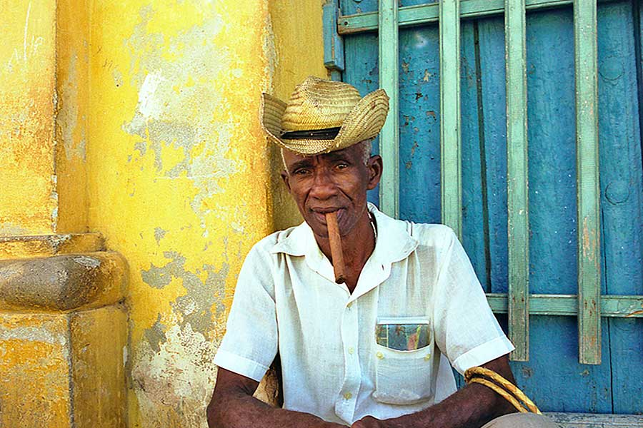 Man With a Cigar in Trinidad, Cuba