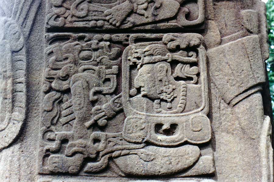 Mayan Stone Carving in Quirigua, Guatemala