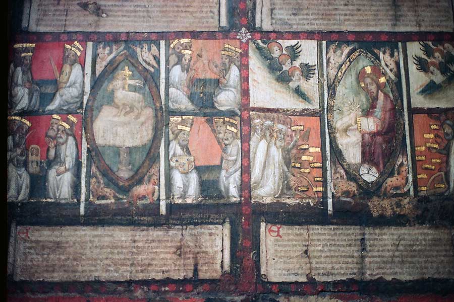 Medieval Mural at Westminster Abbey, London