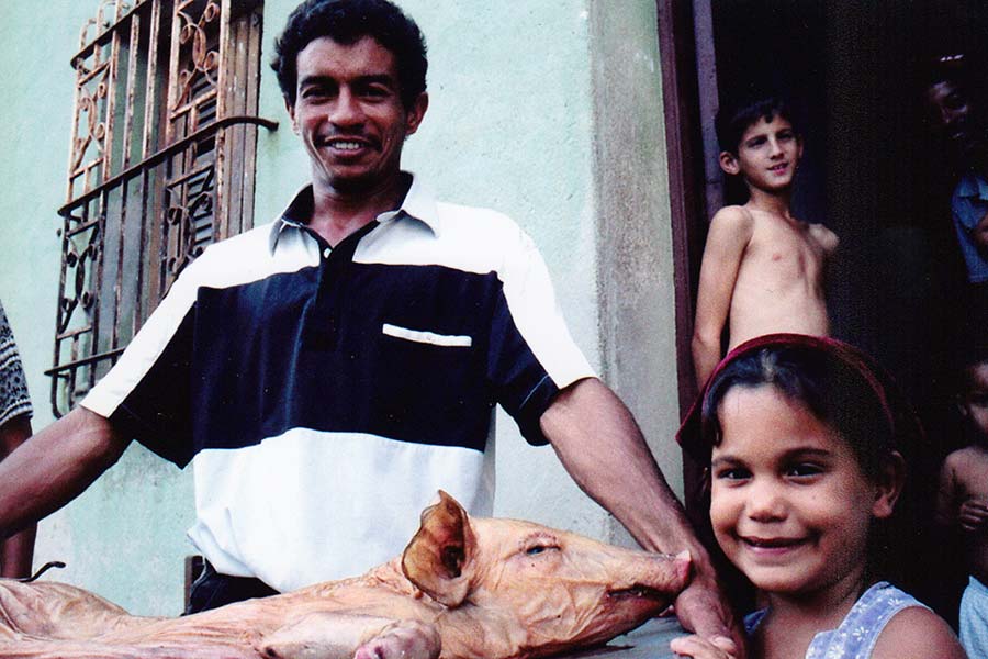 Preparing For a Pig Roast in Camaguay, Cuba
