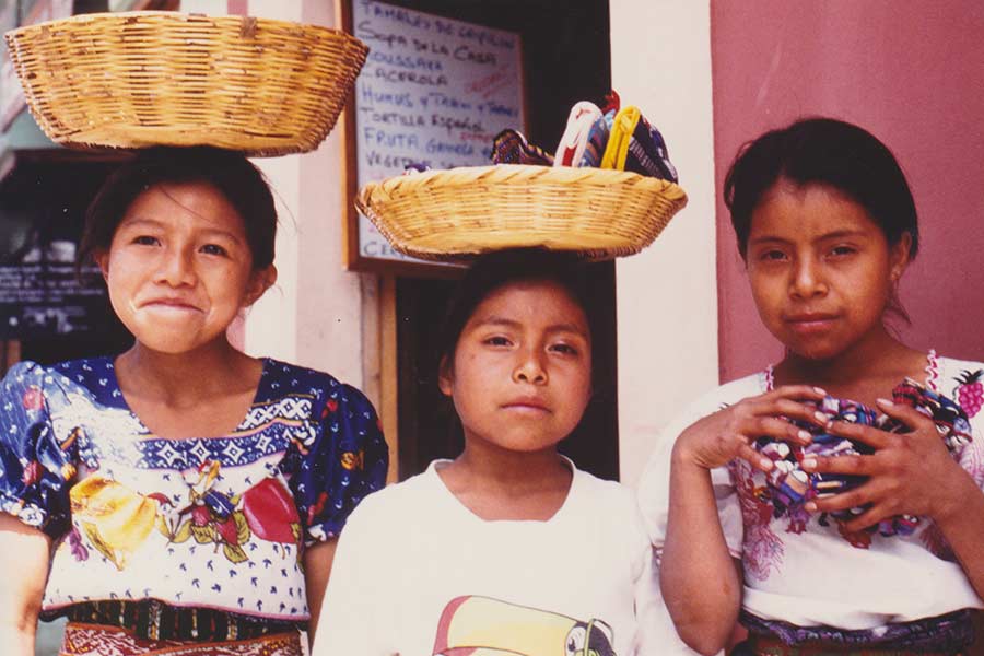 Three Girls in Antigua, Guatemala