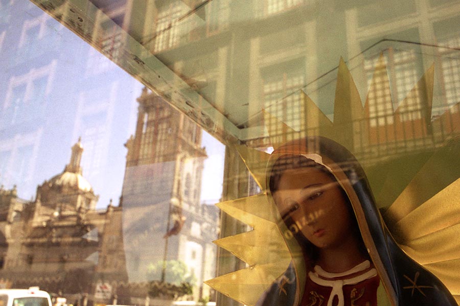 Religious Icon in the Zocalo, Mexico City