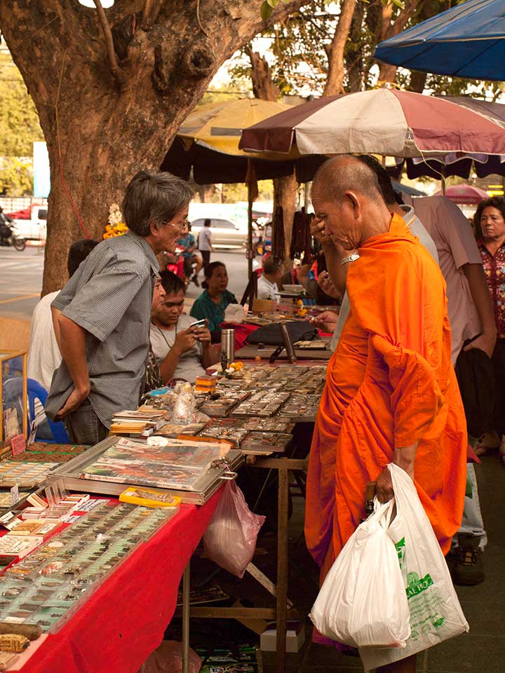Buddhist Amulets For Sale in Bangkok, Thailand
