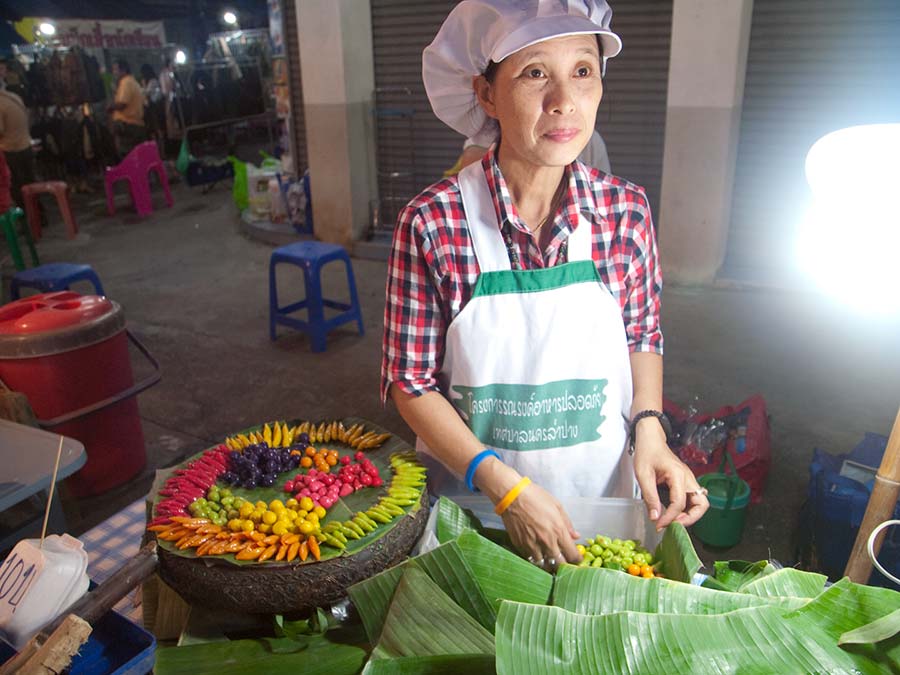 Fresh Produce For Sale at the Lamphang Night Market, Thailand