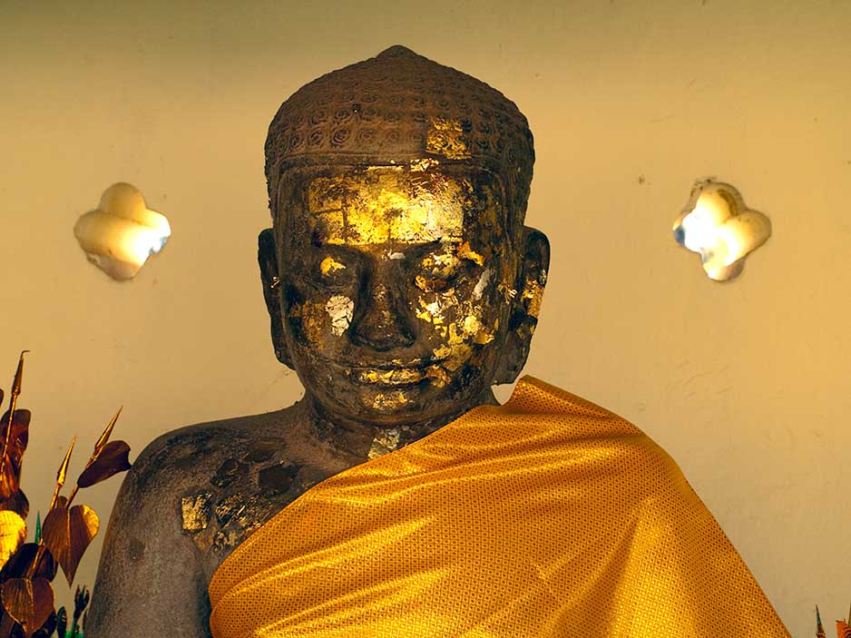 Buddha Statue Inside That Luang, Vientiane, Laos