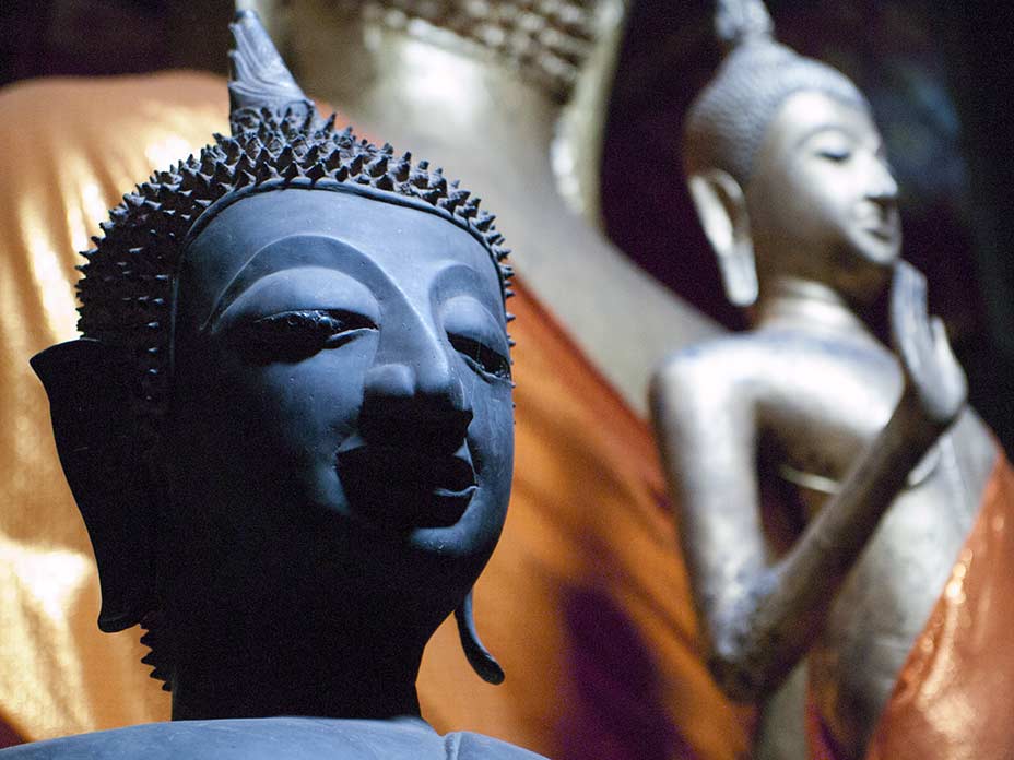 Metal Buddha Statues in Luang Prabang, Laos