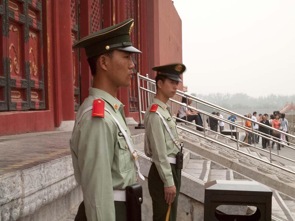 Policemen in the Forbidden City, Beijing