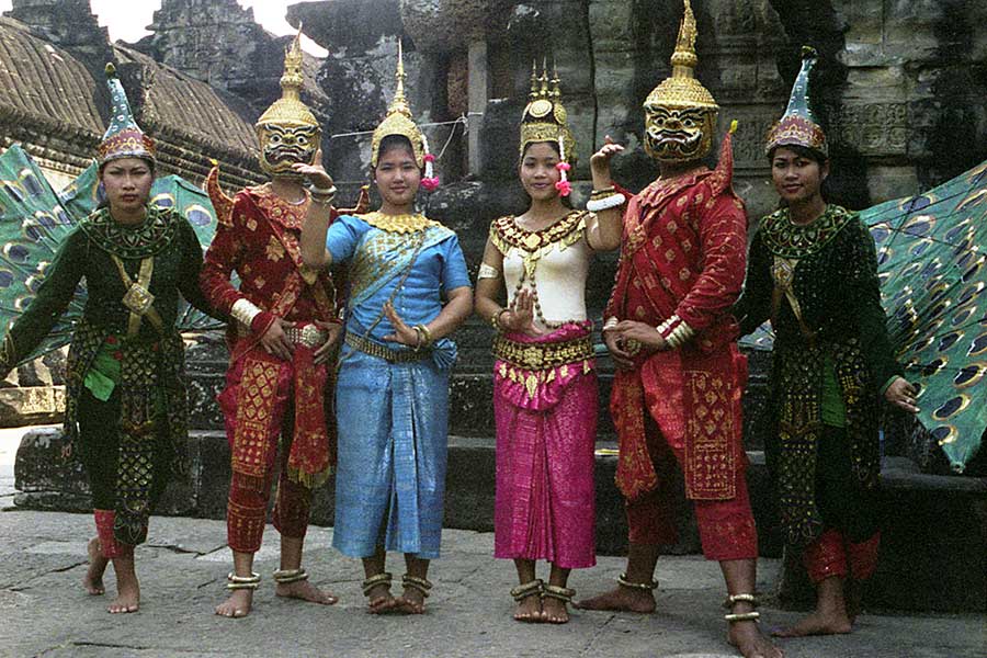 Traditional Aspara Dancers Posing at Angkor, Canada