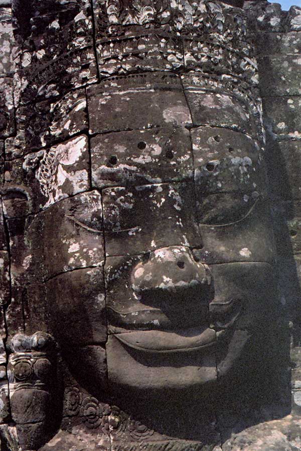Giant Stone Face at the Bayon, Angkor, Cambodia