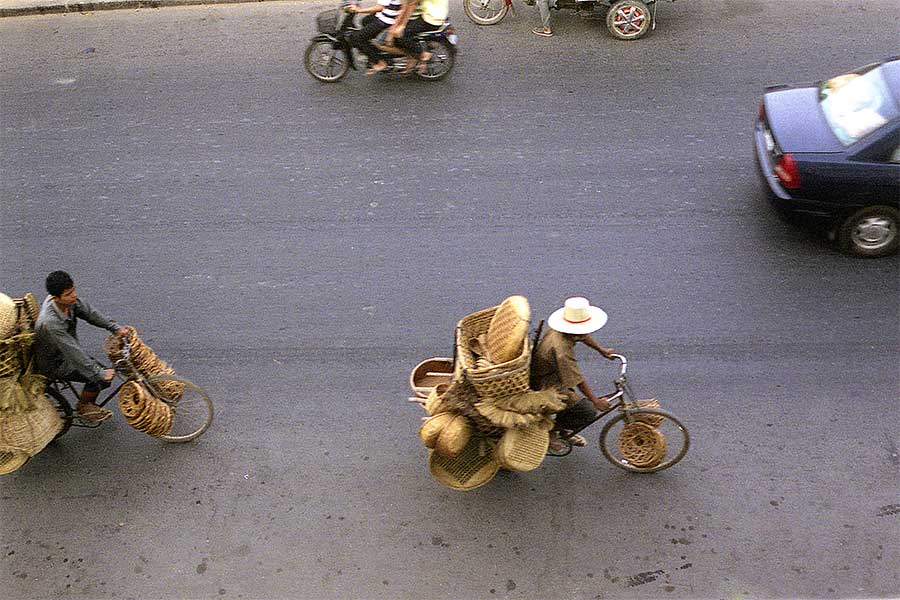 Traffic in Phnom Pehn, Cambodia