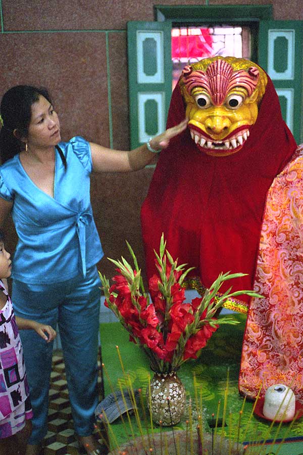 Demon Statue at the Sri Mariamman Hindu Temple in Saigon, Viet Nam