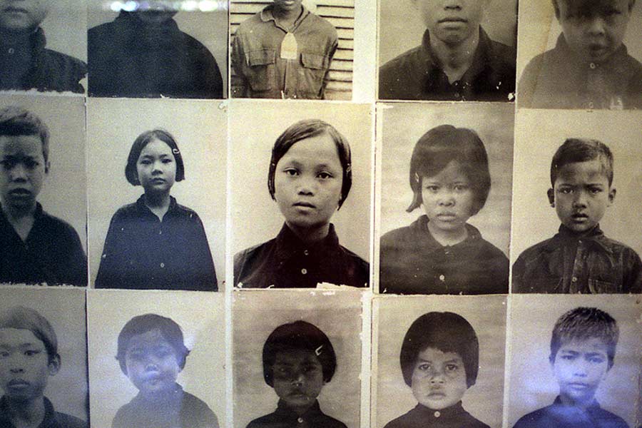 Photos of Children Murdered by the Khmer Rouge, Sleng Toul, Phnom Pehn, Cambodia
