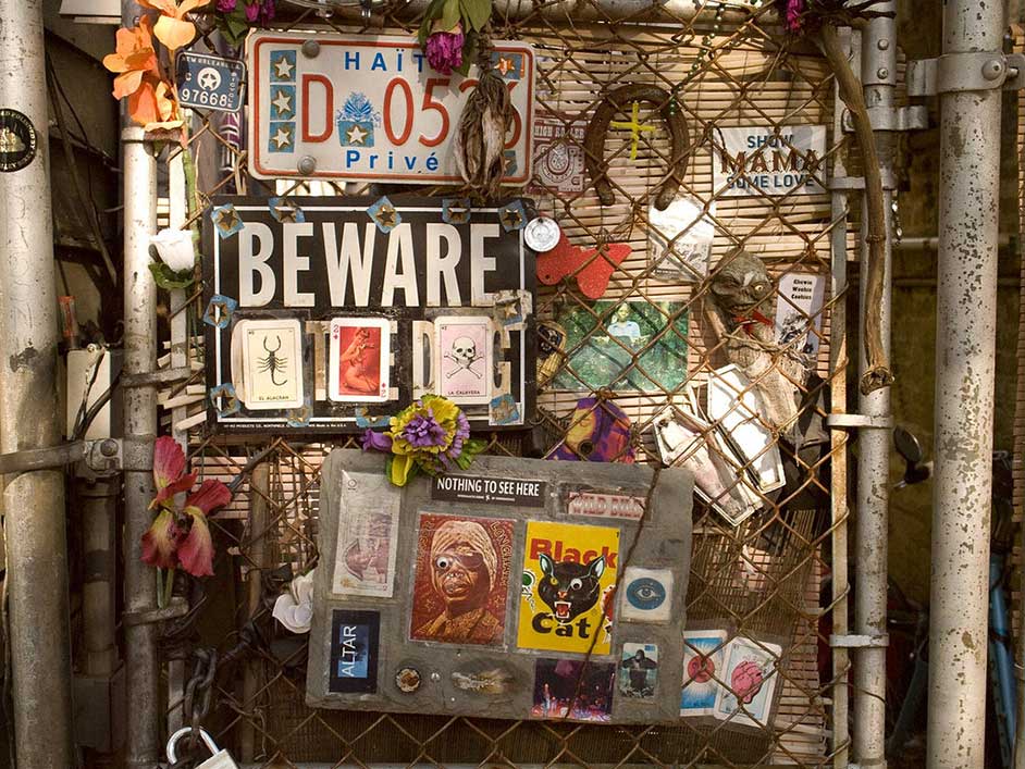 Collage of Artifacts on Frenchmen Street, New Orleans