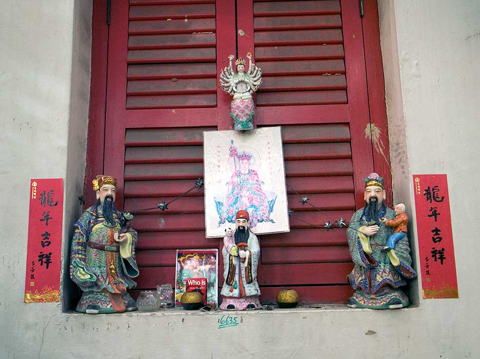 Decorated Window Sill in China Town, Singapore