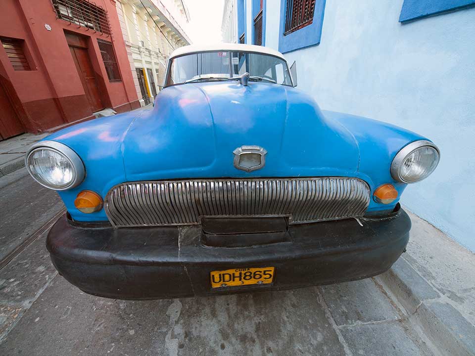 Old American Car in Santiago de Cuba