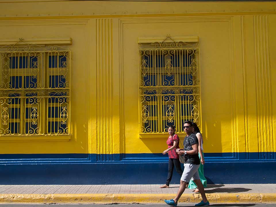 Pedestrians in Diriamba, Nicaragua