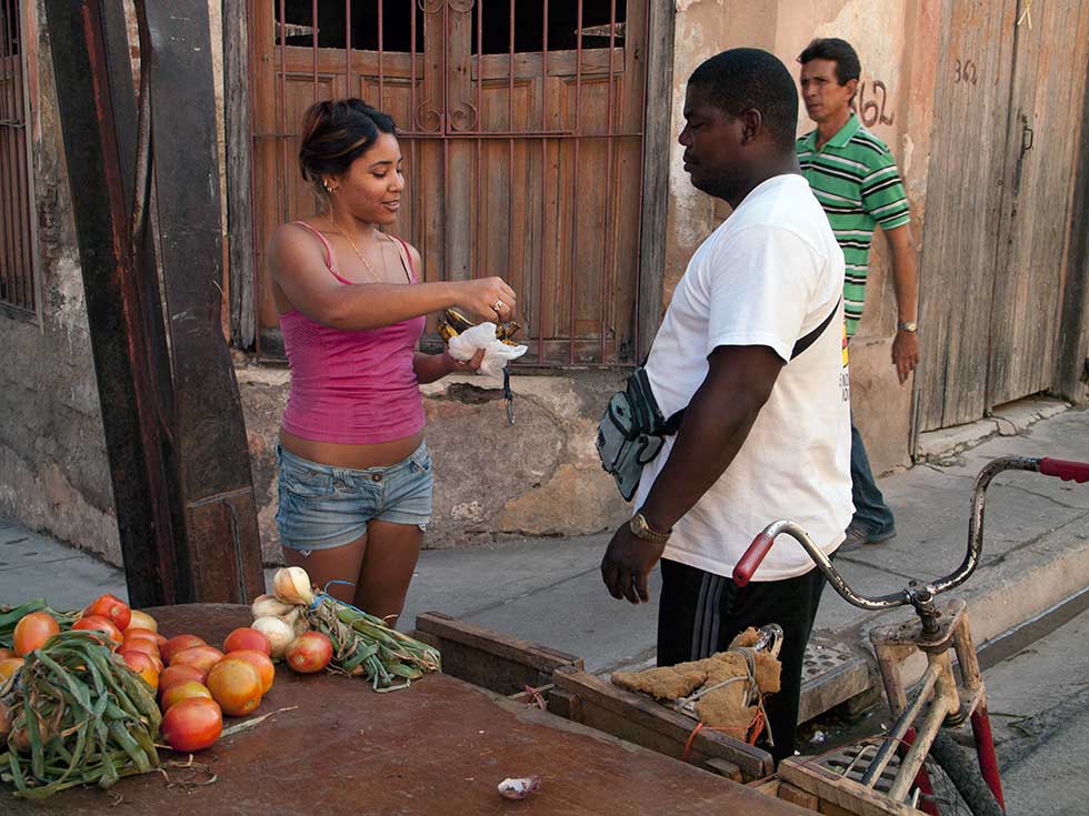 Woman Selling Vegetables in Santiago de Cuba